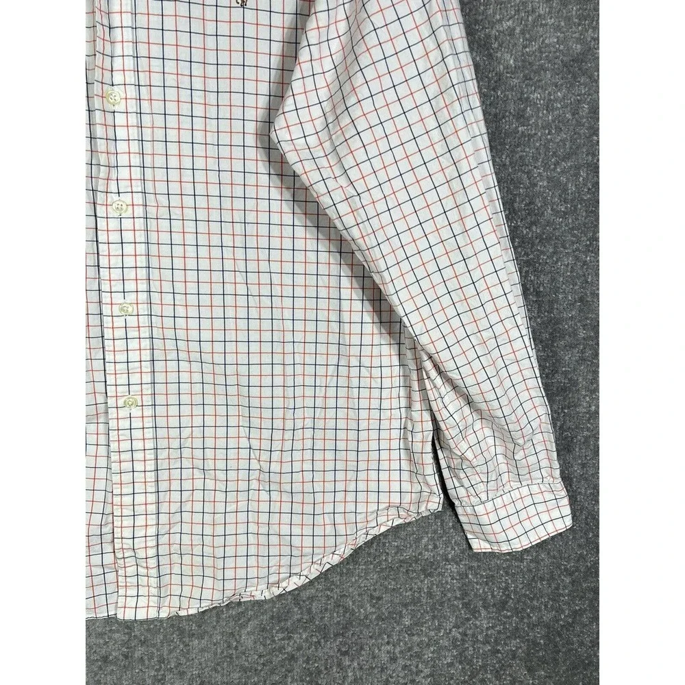 Ralph Lauren Classic Fit Windowpane Button Down Dress Shirt Mens Size 16.5 Large